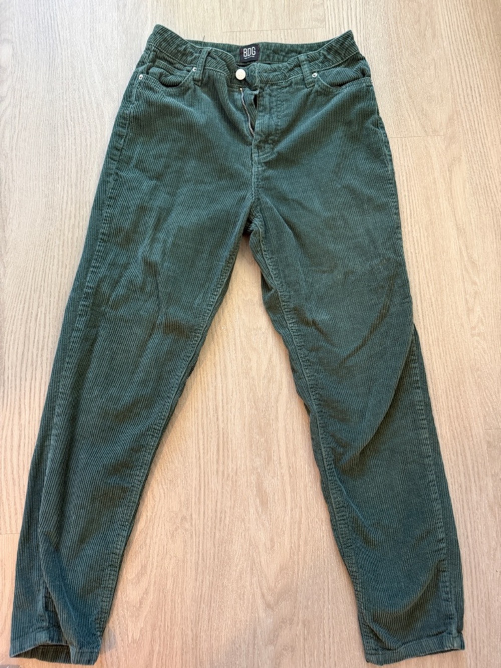 BDG Dark Green Corduroy Tapered Pants